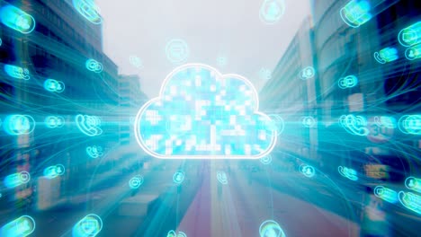tecnología en la nube. tecnología de internet y comunicación