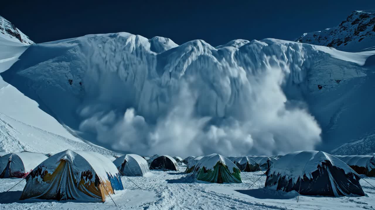 Avalanche in the Mountains
