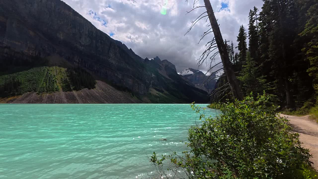 Scenic Views of Lake Louise with Mountains and Trees