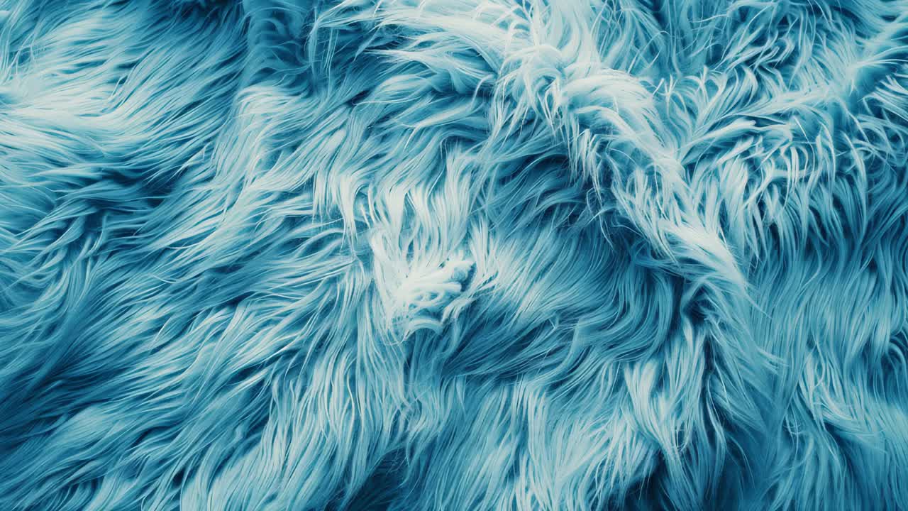 Closeup of Blue Faux Fur