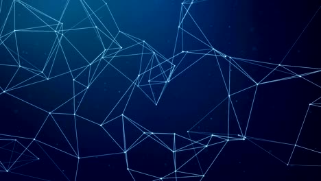 blue abstract moving digital medical science plexus chain with glowing impulses research seamless loop animation for visuals, biology, biotechnology, chemistry, science, medicine, cosmetics.