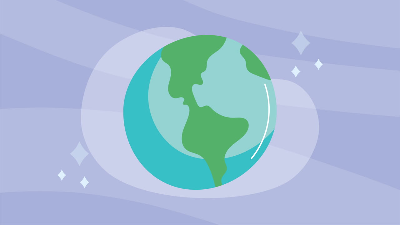 세계 행성 생태학 애니메이션