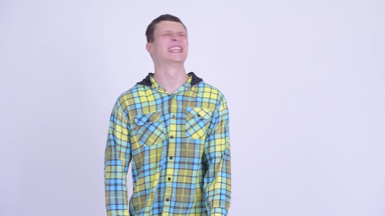 젊은 잘 생긴 hipster 남자