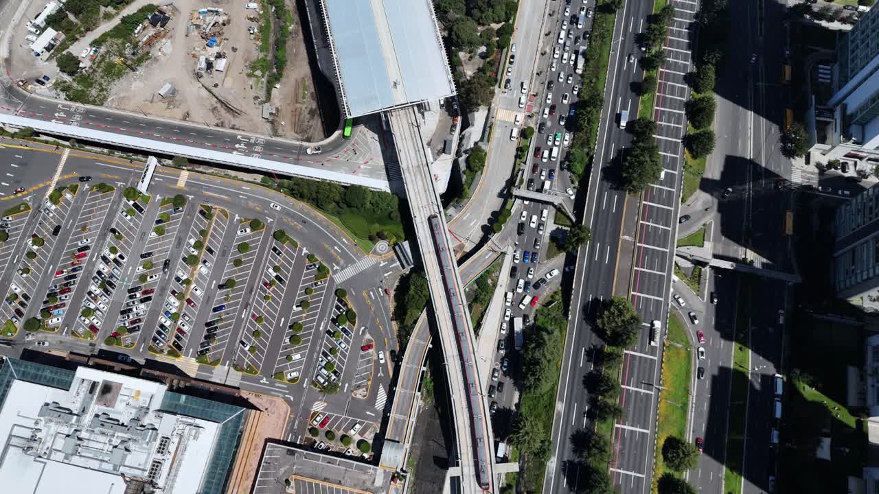 Drone footage showcasing the Santa Fe intercity train station