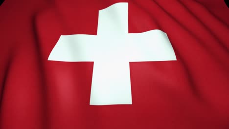 waving realistic switzerland flag on background, loop animation