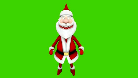 el baile de un alegre santa claus. el concepto de navidad. animación en bucle frente a la pantalla verde.