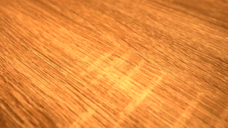 primer plano de piso de madera dorada en cámara lenta, 4k