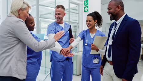 medical team celebrating success