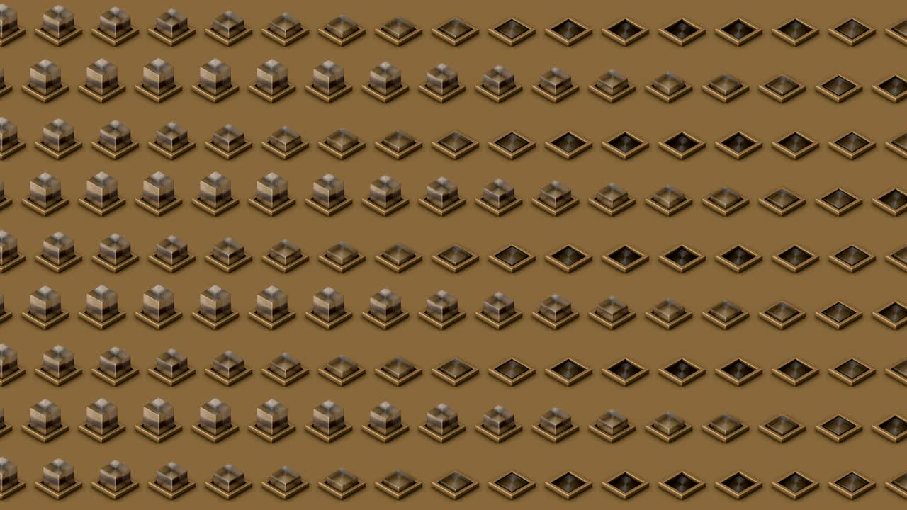 fondo isométrico abstracto cubos de vidrio botones ondas horizontales movimiento