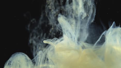 ethereal white liquid merging into water