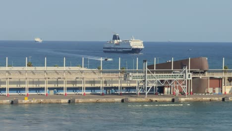 port of barcelona, transport ferry, approaching