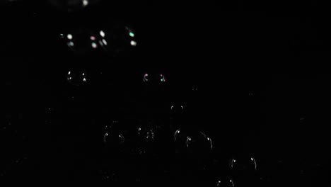 a dynamic display of bubbles in varying illumination