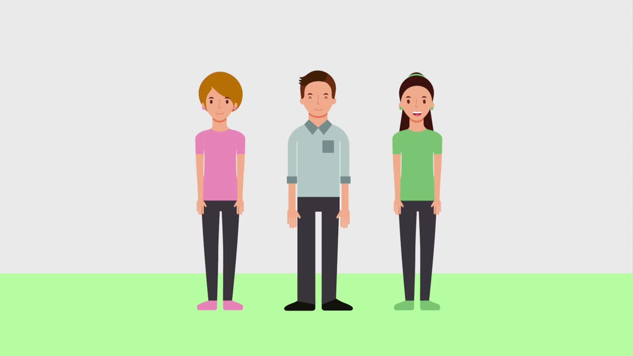 팀 작업 그룹 사람들 캐릭터