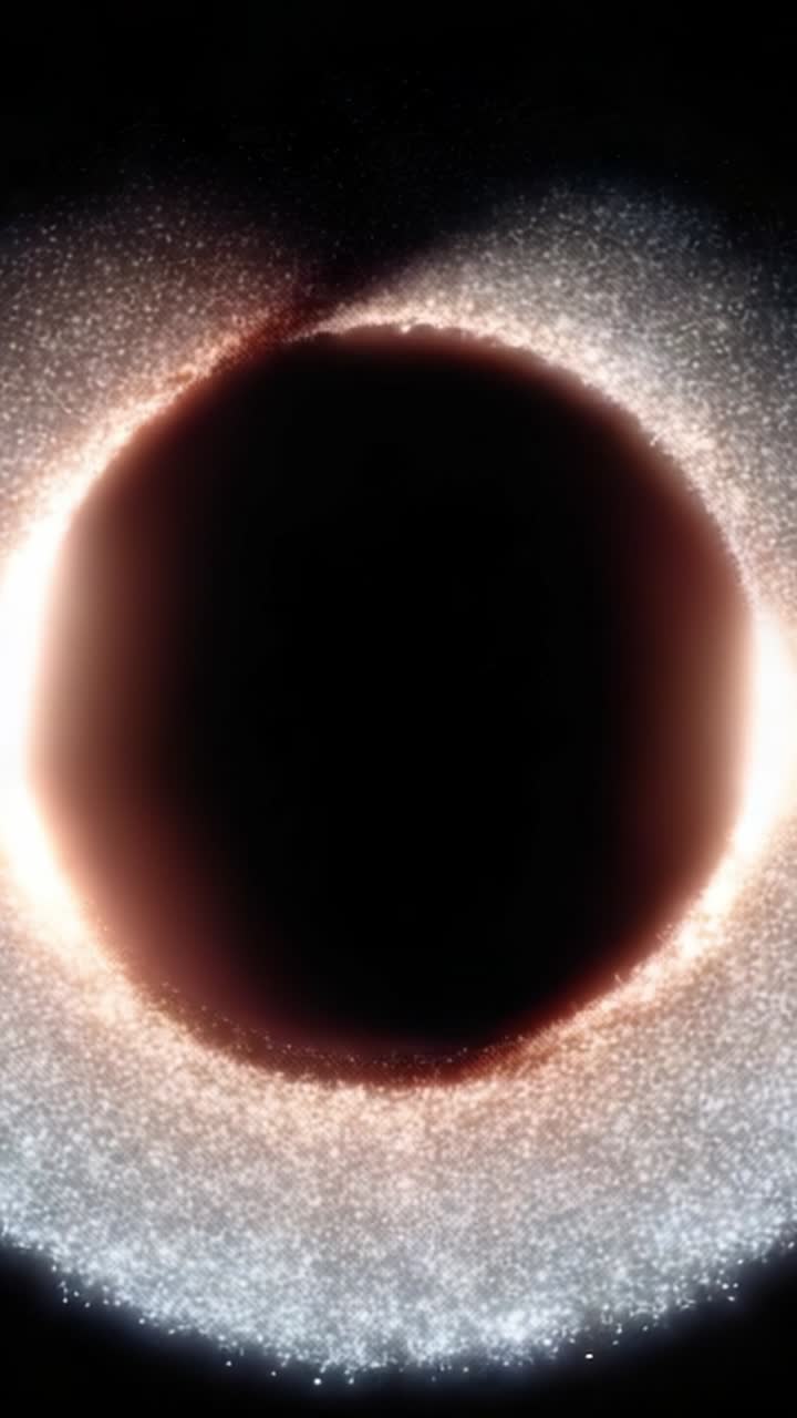 Stunning Cosmic Black Hole Surrounded by Shimmering Stars and Celestial Phenomena Captured in Two Frames of Breathtaking Galactic Visualization