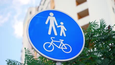 bicycle sign. bike lane. bike path. cycling and walking paths.