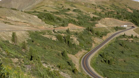 cars driving in the rocky mountains of colorado