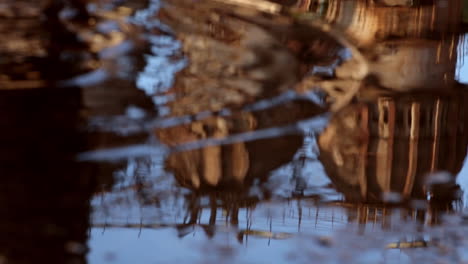 the remains of the furnace at resita - water reflection