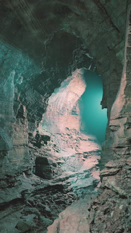 túnel oscuro en una cueva