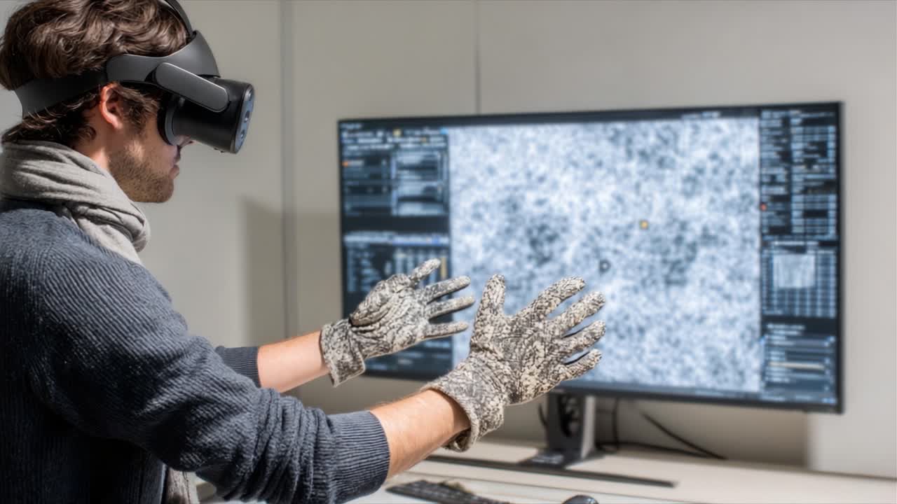 Immersive Virtual Reality Experience: Engaging with Advanced Technology through Gestural Interaction, Exploring Complex Visualizations on a Large Screen Display in a High-Tech Setting