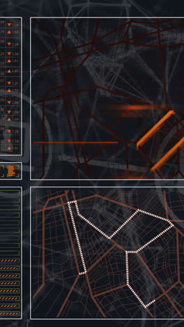 animación de iconos de tecnología en línea y procesamiento de datos digitales