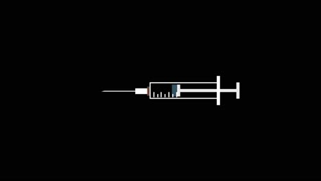 coronavirus vaccination experiment animation on black