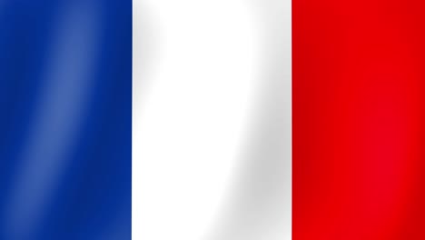 Animation-of-France-flag-waving-in-the-wind