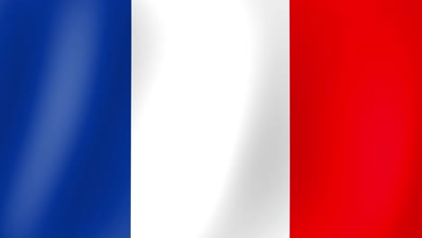 animación de la bandera de francia ondeando en el viento