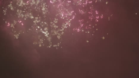 Slow-motion-of-fireworks-reflecting-on-the-surface-water-kighting-up-the-sky-on-Qatar-National-day