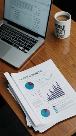 business reports and documents on a desk