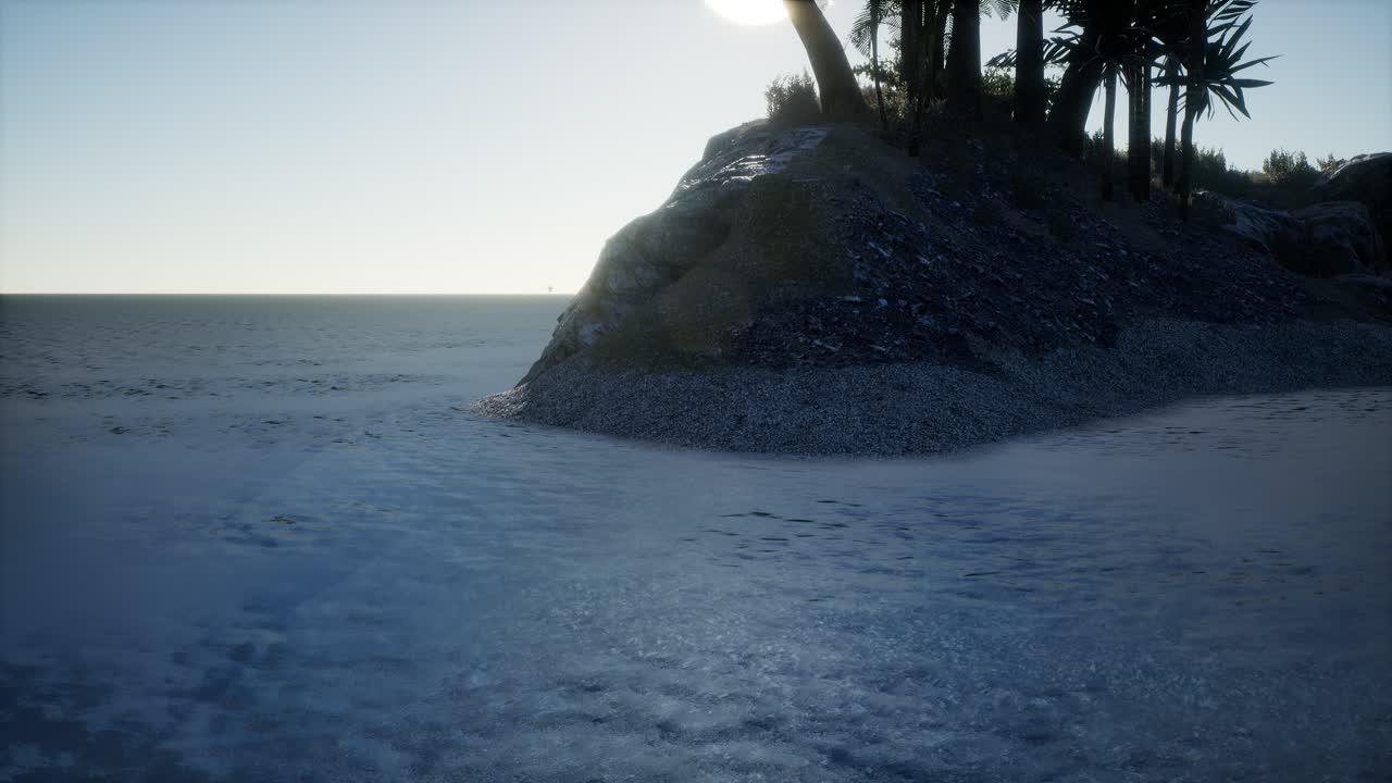 isla tropical de las maldivas en el océano