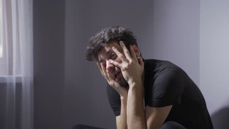 a disturbed young man with symptoms of schizophrenia.