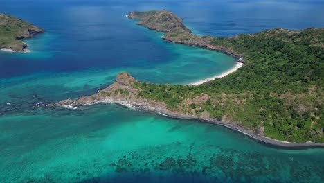 aerial seascape view of union of the comoros, the mohéli island national park, scenic pristine ocean water drone fly above unpolluted planet earth