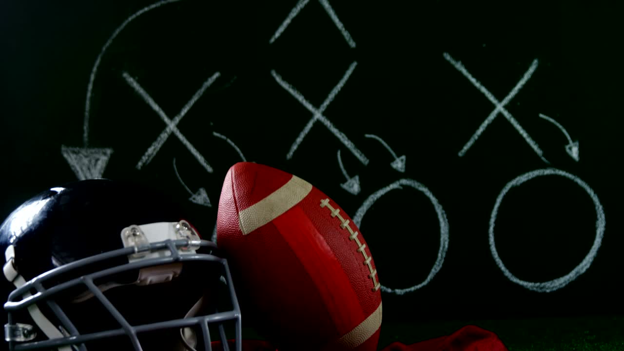 유니폼, 헤드 기어 및 인공 잔디 4k에 축구