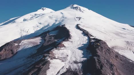 stunning aerial view of mount elbrus