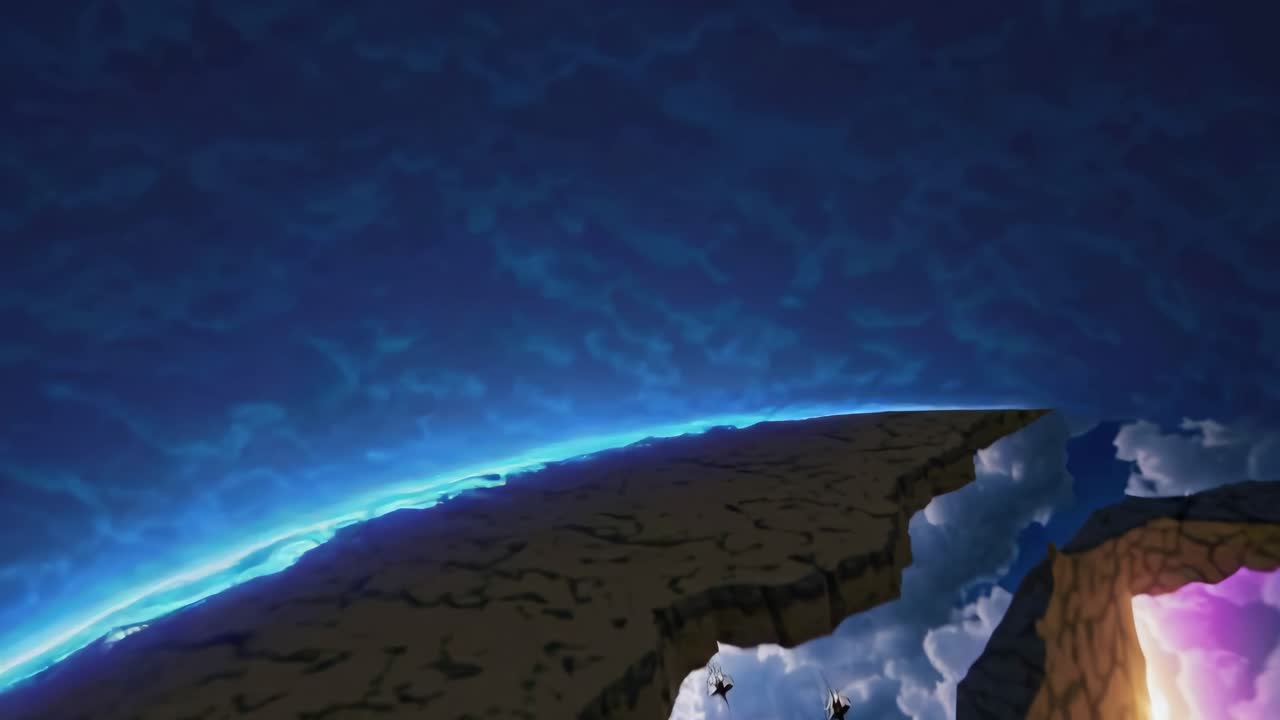 acantilados cósmicos y flotas celestiales