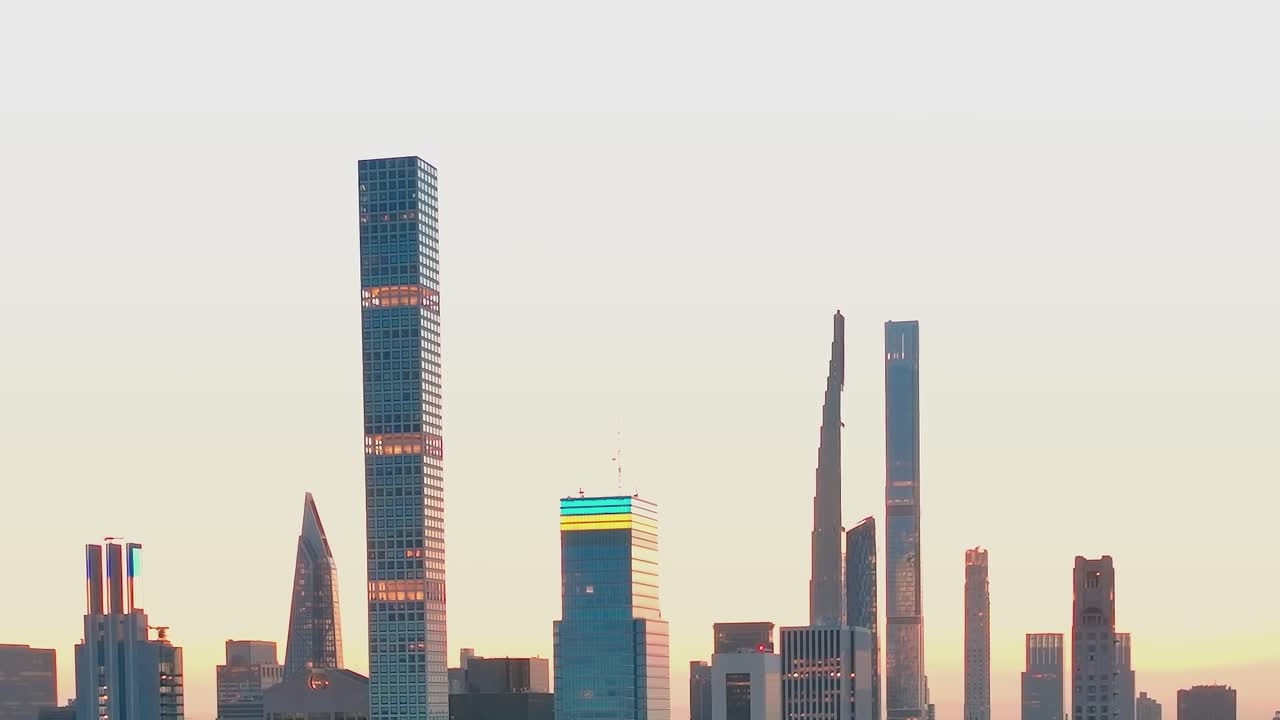 paisaje urbano con rascacielos