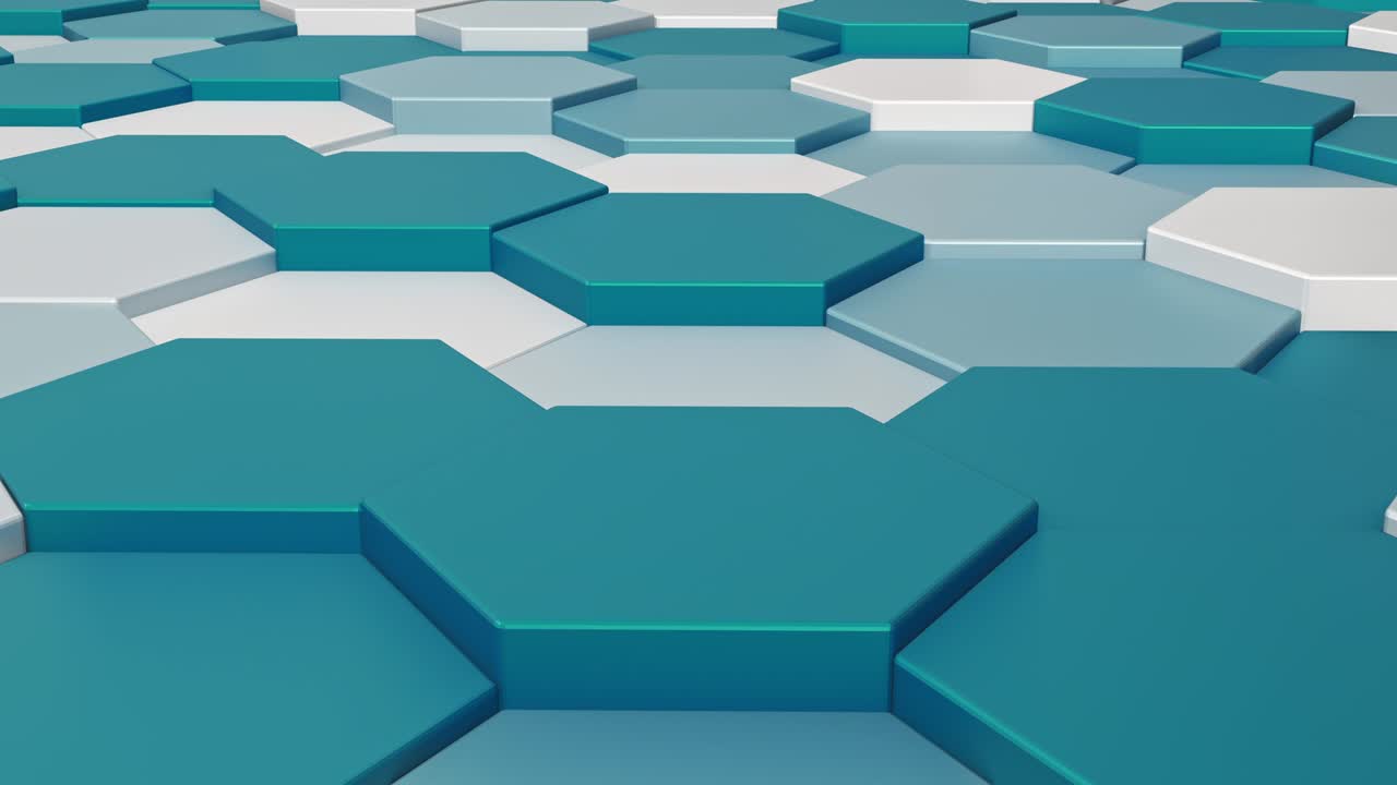 el patrón hexagonal salta, el fondo 4k, el video de bucle de animación cg,
