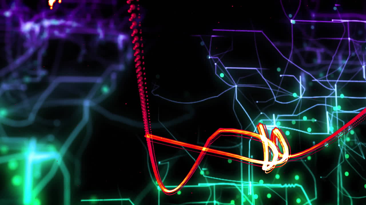 animación de formas coloridas sobre un fondo negro