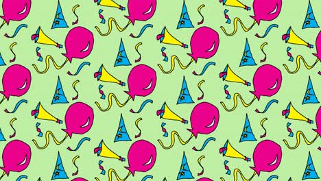 kids drawing pop art seamless background with theme of party balloon