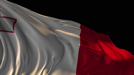 agitando la bandera maltesa