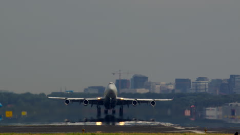 cargolux boeing 747-400f takeoff