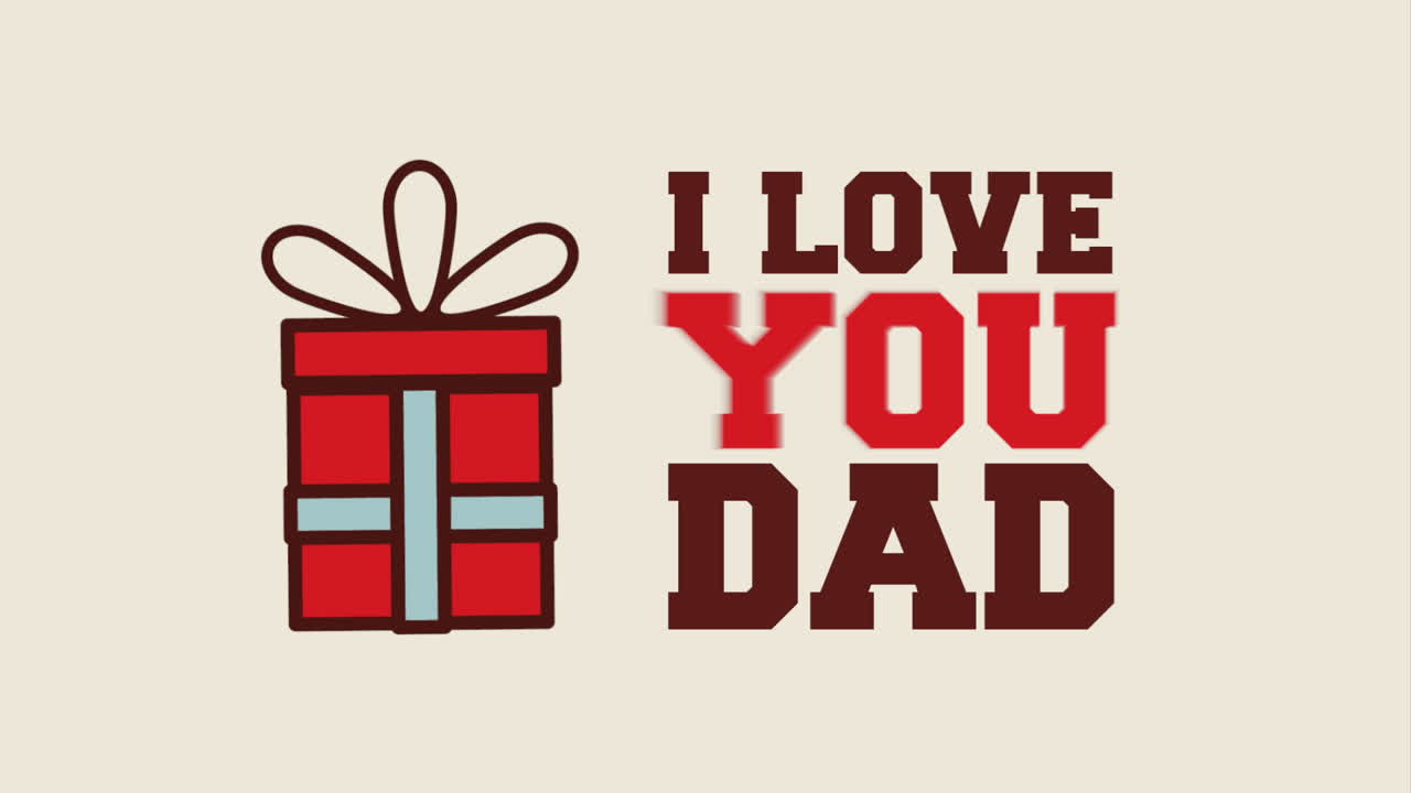 happy fathers day design, Video Animation