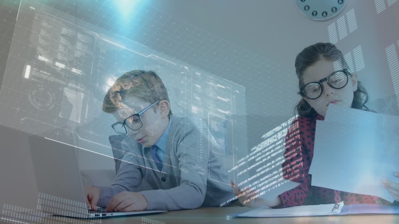 datos financieros sobre los jóvenes que trabajan en portátiles.