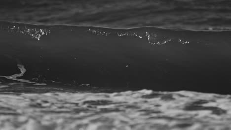 gentle slow-motion wave crashing on the shore, capturing the mesmerizing motion