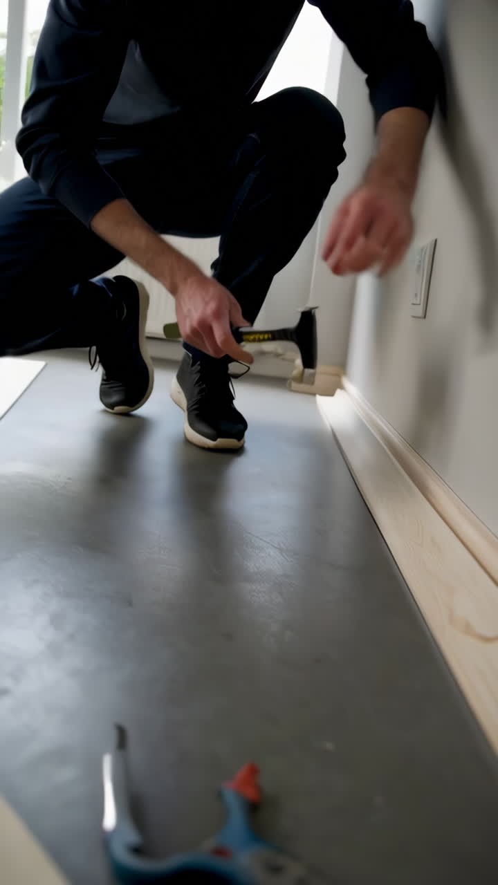 Home Renovation - Flooring and Baseboard Installation