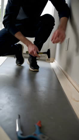 Home Renovation - Flooring and Baseboard Installation