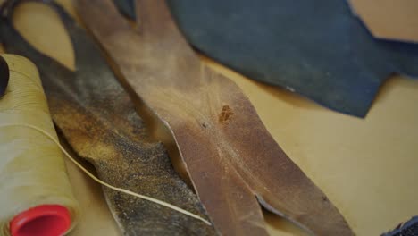 Shoemaker-tools-on-a-table-close-up