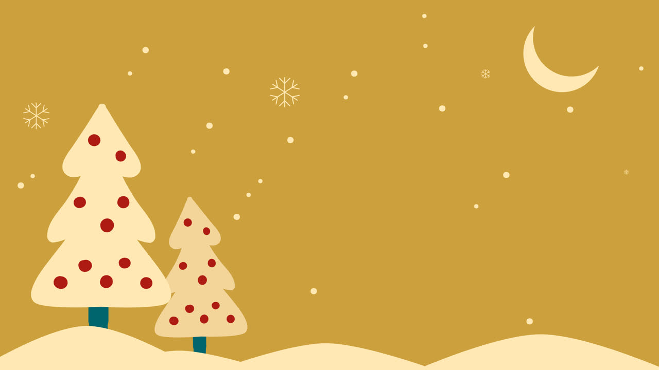 손으로 그린 크리스마스 인스타그램 포스트 컬렉션의 애니메이션