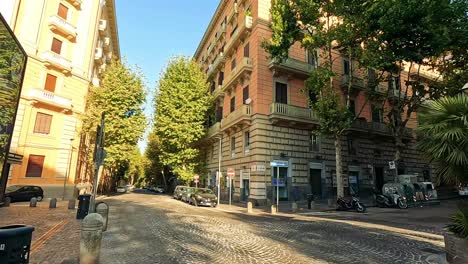 sunny day on a peaceful naples street