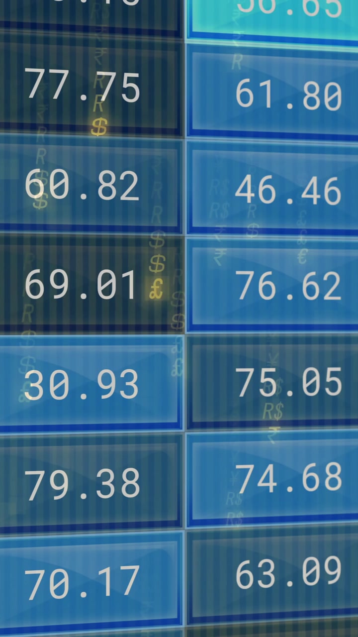 Animazione di elaborazione dati su codice binario